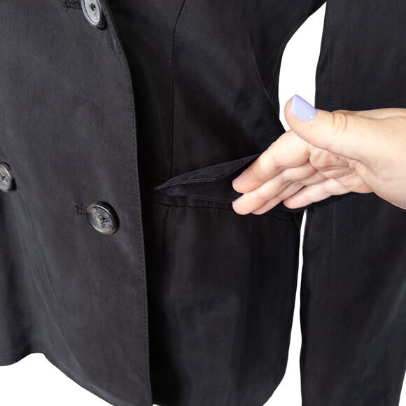 Smythe DB Tuck-In Blazer Double Breasted in Black Size 4 Super Soft Revolve - Picture 8 of 16